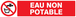 Panneau adhésif EAU NON POTABLE 330X75MM TALIAPLAST - 725214