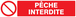 Panneau adhésif PECHE INTERDITE 330X75MM TALIAPLAST - 725215