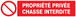 PANNEAU PROPRIETE PRIVEE CHASSE INTERDITE 330X75MM TALIAPLAST - 725216
