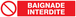 PANNEAU BAIGNADE INTERDITE 330X75MM TALIAPLAST - 725218