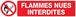 PANNEAU FLAMMES NUES INTERDITES 330X75MM TALIAPLAST - 725226