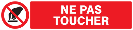 Panneau adhésif INTERDICTION DE TOUCHER 330X75MM TALIAPLAST - 725234