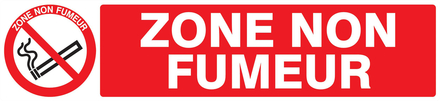 Panneau adhésif ZONE NON FUMEUR 330X75MM TALIAPLAST - 725235