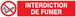Panneau adhésif INTERDICTION DE FUMER 330X75MM TALIAPLAST - 725236