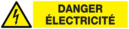 Panneau adhésif DANGER, ELECTRICITE 330X75MM TALIAPLAST - 725305