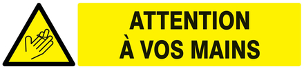 Danger, attention a vos mains 330x75mm TALIAPLAST - 725311