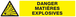 PANNEAU DANGER, MATIERES EXPLOSIVES 330X75MM TALIAPLAST - 725312