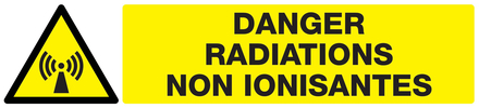 PANNEAU DANGER, RADIATIONS NON IONISANTES 330X75MM TALIAPLAST - 725315