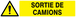 Panneau de danger 330X75 ADHESIF Danger sortie de camions 330x75mm TALIAPLAST - 725319