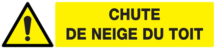 Danger chute de neige du toit 330x75mm