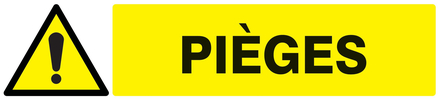 PANNEAU DANGER PIEGES 330X75MM TALIAPLAST - 725321