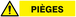 PANNEAU DANGER PIEGES 330X75MM TALIAPLAST - 725321