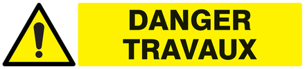 Panneau adhésif DANGER TRAVAUX 330X75MM TALIAPLAST - 725322