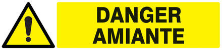 PANNEAU DANGER AMIANTE 330X75MM TALIAPLAST - 725323