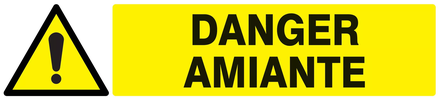 PANNEAU DANGER AMIANTE 330X75MM TALIAPLAST - 725323