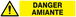 PANNEAU DANGER AMIANTE 330X75MM TALIAPLAST - 725323