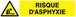 Panneau adhésif DANGER RISQUE D' ASPHYXIE 330X75MM TALIAPLAST - 725329