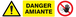 PANNEAU ACCES INTERDIT/DANGER AMIANTE 330X75MM TALIAPLAST - 725332