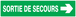PANNEAU SORTIE DE SECOURS FLECHE A DROITE 330X75MM TALIAPLAST - 725415