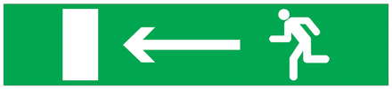 PANNEAU EVACUATION VERS SORTIE GAUCHE 330X75MM TALIAPLAST - 725423
