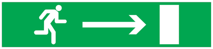 PANNEAU EVACUATION VERS SORTIE DROITE 330X75MM TALIAPLAST - 725424
