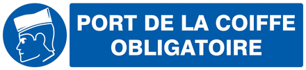 PANNEAU PORT DE LA COIFFE OBLIGATOIRE 330X75MM TALIAPLAST - 725502