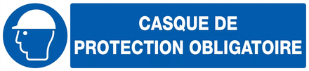 PANNEAU CASQUE DE PROTECTION OBLIGATOIRE 330X75MM TALIAPLAST - 725503