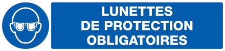 PANNEAU LUNETTES DE PROTECTION OBLIGATOIRES 330X75MM TALIAPLAST - 725507