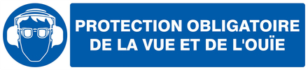 PANNEAU PROTECTION OBLIGATOIRE VUE/OUIE 330X75MM TALIAPLAST - 725508
