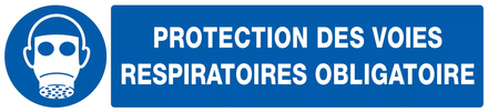 PANNEAU PROTECTION DES VOIES RESPIRATOIRES OBLIGAT. 330X75MM TALIAPLAST - 725510