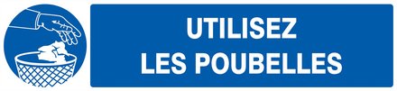 PANNEAU UTILISEZ LES POUBELLES 330X75MM TALIAPLAST - 725512