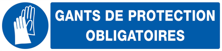 PANNEAU GANTS DE PROTECTION OBLIGATOIRES 330X75MM TALIAPLAST - 725517