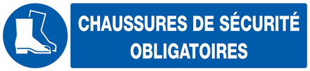 PANNEAU CHAUSSURES DE SECURITE OBLIGATOIRES 330X75MM TALIAPLAST - 725518