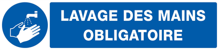 Lavage des mains obligatoire 330x75mm TALIAPLAST - 725520
