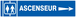 PANNEAU ASCENSEUR FLECHE A DROITE 330X75MM TALIAPLAST - 725603