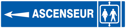 PANNEAU ASCENSEUR FLECHE A GAUCHE 330X75MM TALIAPLAST - 725604