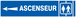 PANNEAU ASCENSEUR FLECHE A GAUCHE 330X75MM TALIAPLAST - 725604