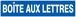 Panneau adhésif BOITE AUX LETTRES 330X75MM TALIAPLAST - 725609