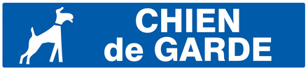 Panneau adhésif CHIEN DE GARDE 330X75MM TALIAPLAST - 725612