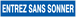 Panneau adhésif ENTREZ SANS SONNER 330X75MM TALIAPLAST - 725616
