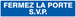 Fermez la porte s.v.p 330x75mm TALIAPLAST - 725619