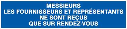 PANNEAU FOURNISSEURS & REPRESENTANTS RECUS SUR R.ØV 330X75MM TALIAPLAST - 725638
