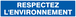 PANNEAU RESPECTEZ L' ENVIRONNEMENT 330X75MM TALIAPLAST - 725649