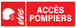 PANNEAU ACCES POMPIERS 330X120MM TALIAPLAST - 726105