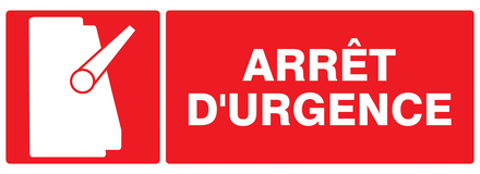 PANNEAU ARRET D'URGENCE 330X120MM TALIAPLAST - 726110