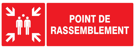 PANNEAU POINT DE RASSEMBLEMENT (INCENDIE) 330X120MM TALIAPLAST - 726111