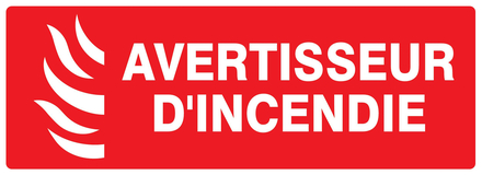 PANNEAU AVERTISSEUR D'INCENDIE 330X120MM TALIAPLAST - 726115