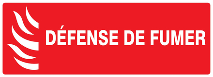PANNEAU DEFENSE DE FUMER (INCENDIE) 330X120MM TALIAPLAST - 726118