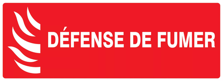 PANNEAU DEFENSE DE FUMER (INCENDIE) 330X120MM TALIAPLAST - 726118