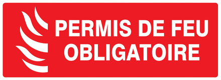 Permis de feu obligatoire 330x120mm TALIAPLAST - 726119